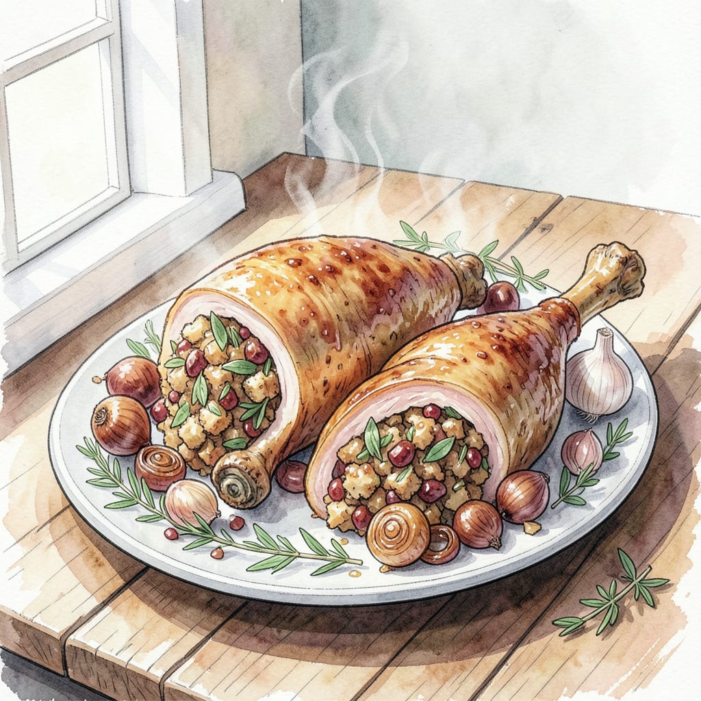 Complete Stuffed Turkey Legs Recipe: Fall Off The Bone Tender & Delicious overview image