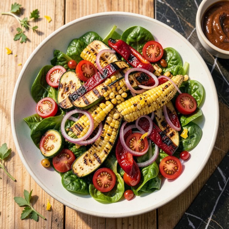 Summer BBQ Salad Recipe: Charred Veggie and Herb Freshness example with annotations