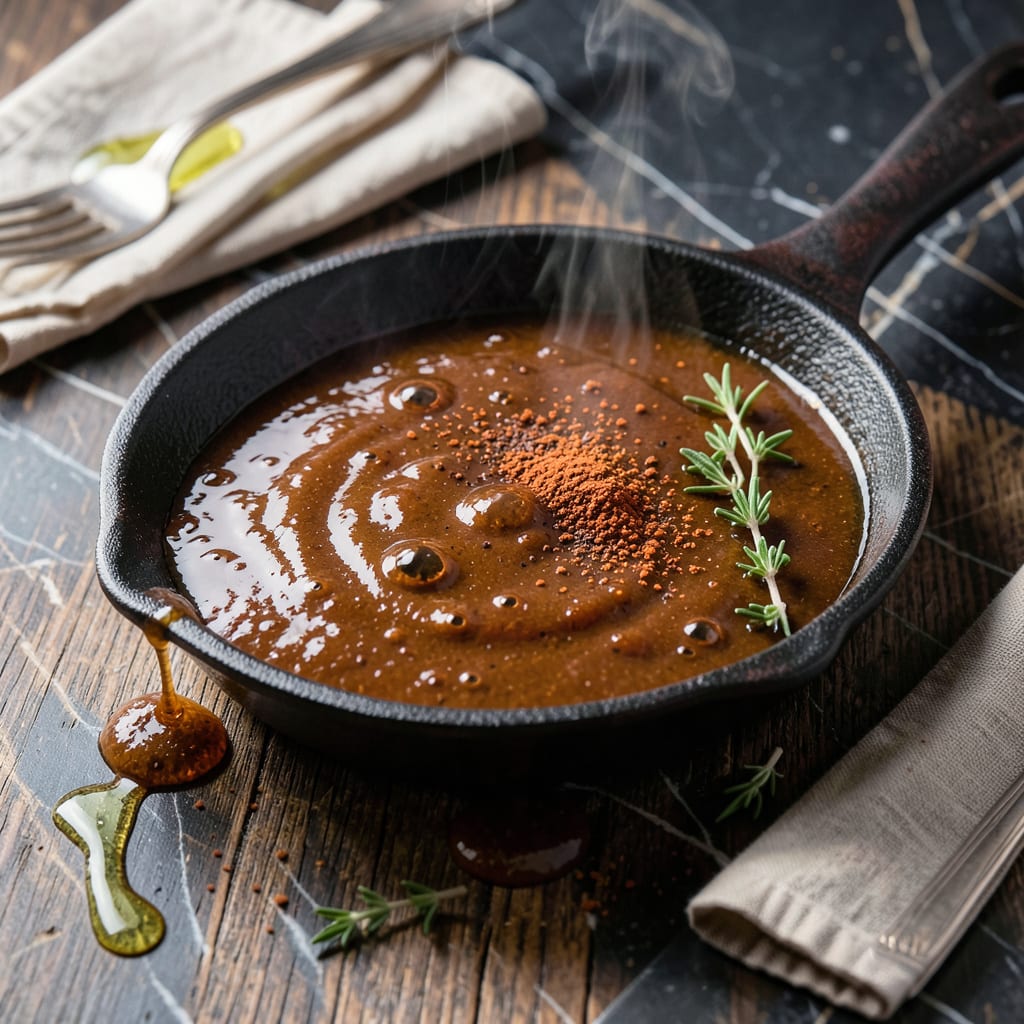 sweet and sassy bbq sauce recipe example with annotations