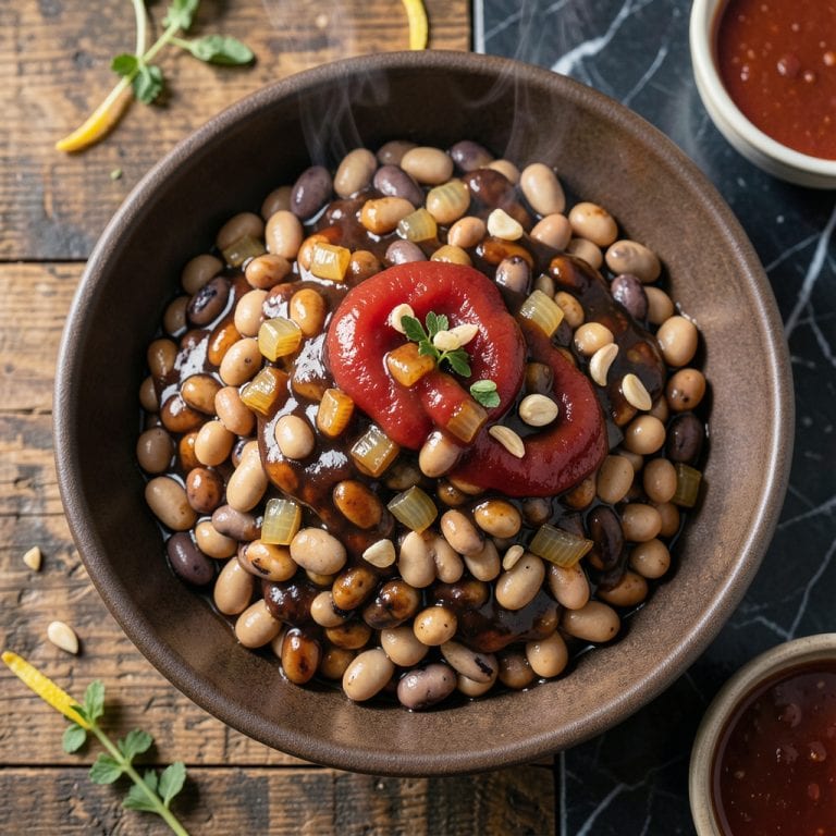 sweet bbq beans recipe example with annotations