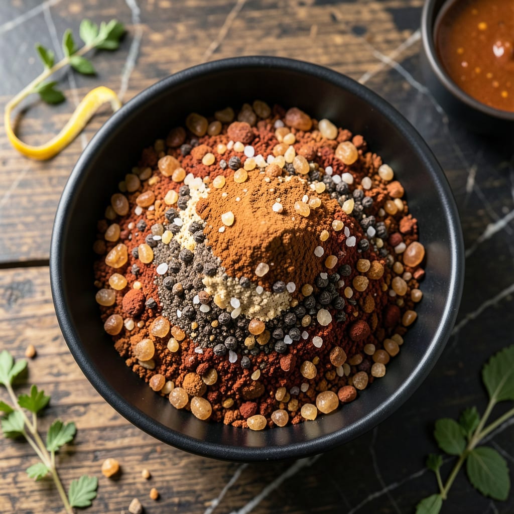 Sweet BBQ Seasoning Recipe: Smoky Sweet Rub for Grilling and Roasting illustration with key details