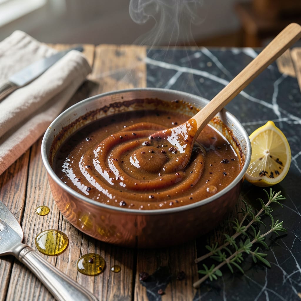 Complete sweet bourbon bbq sauce recipe overview image