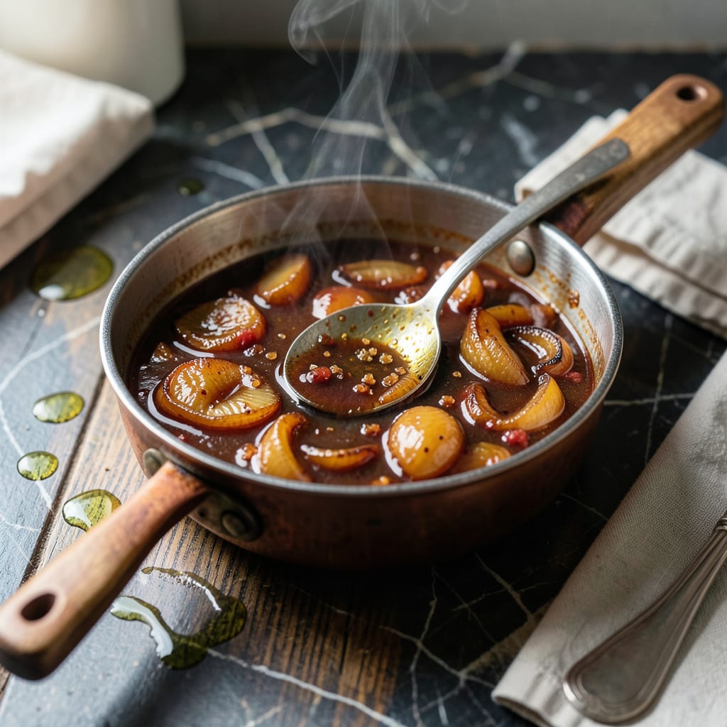 sweet onion bbq sauce recipe example with annotations
