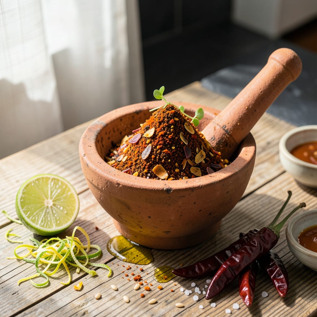 Comprehensive taki seasoning recipe visual reference