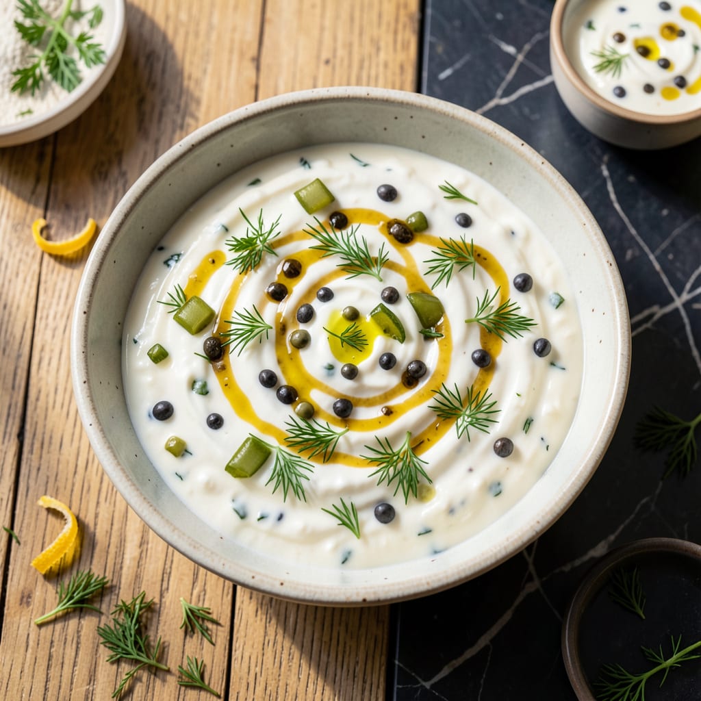 Comprehensive tartar sauce recipe using greek yogurt visual reference