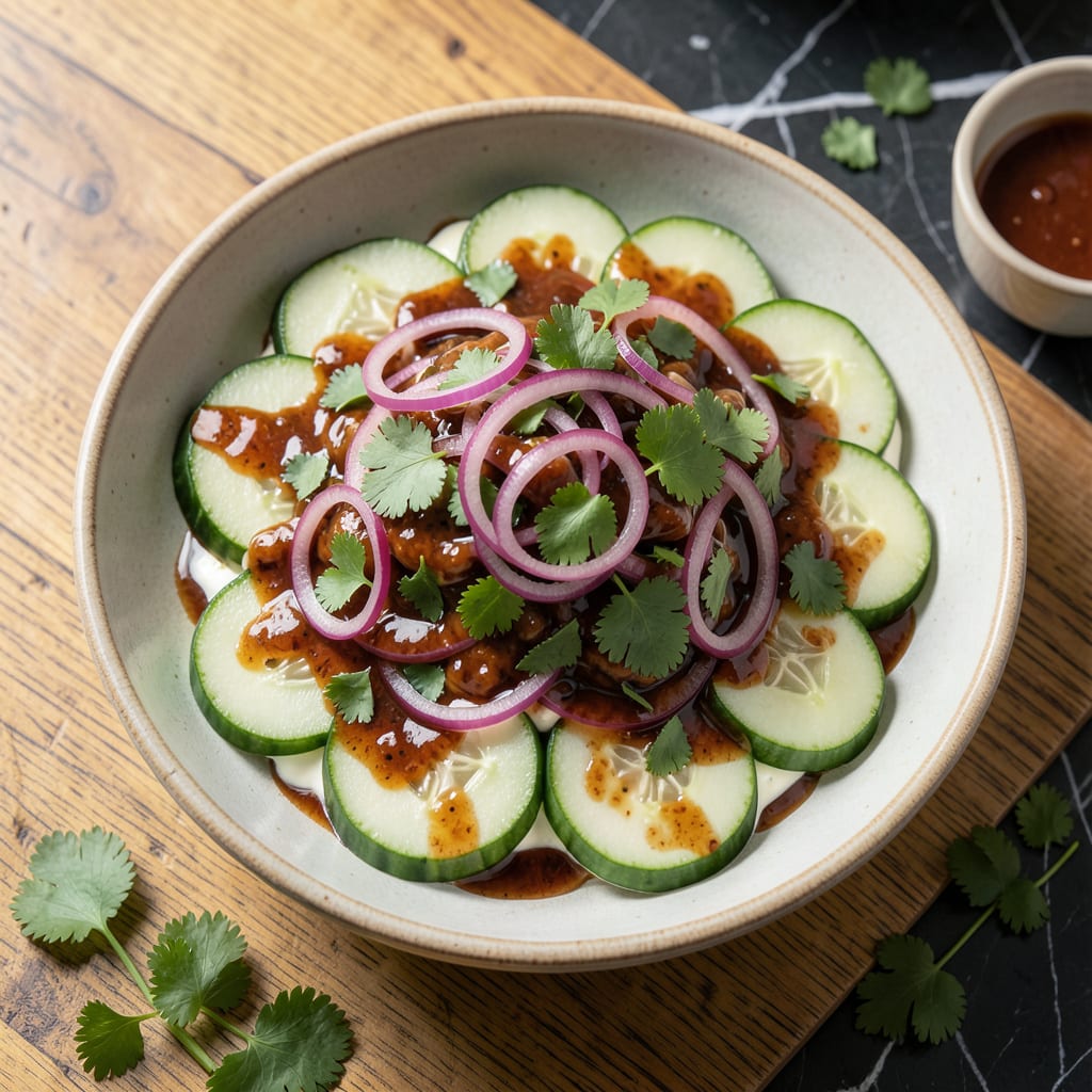 Complete tennessee bbq cucumber salad recipe overview image