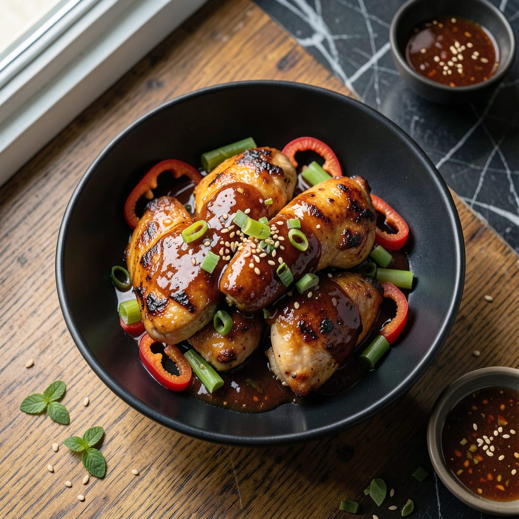 Teriyaki Chicken Grill Recipe: Glazed and Charred to Perfection example with annotations