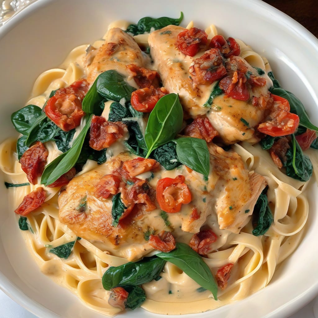 Visual representation of Test V5818 Creamy Tuscan Chicken: Restaurant Style Garlic Parmesan Sauce