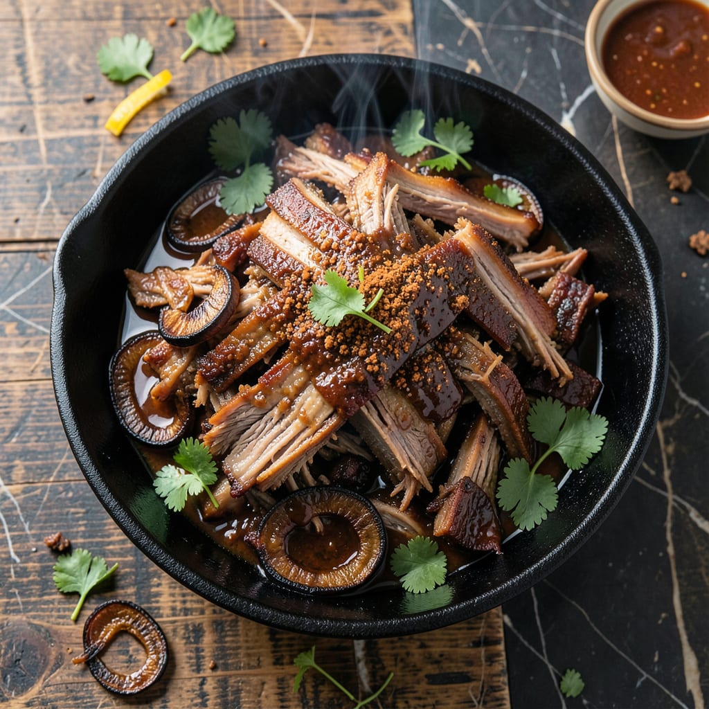 Texas BBQ Pulled Pork Recipe: Smoky Backyard Pitmaster Style illustration with key details