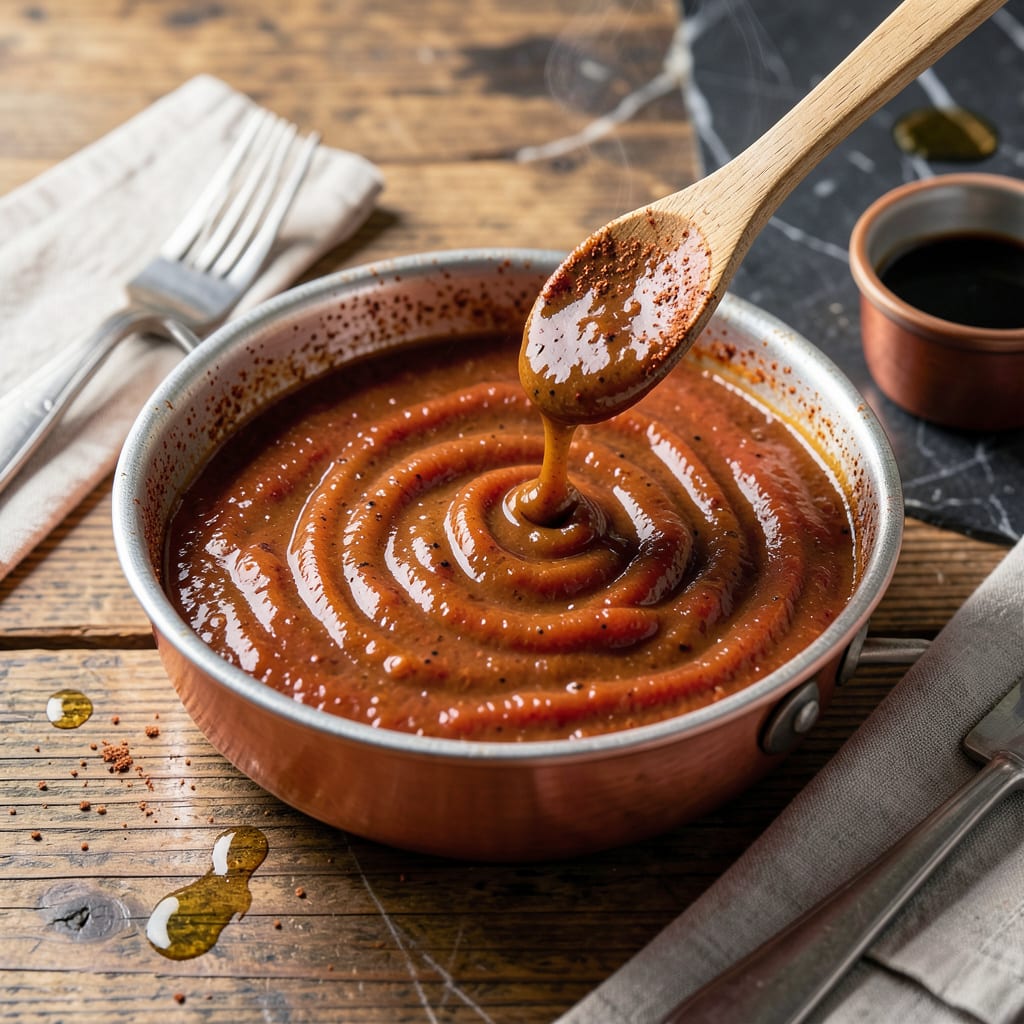 Tomato Based BBQ Sauce Recipe: Smoky Depth Without the Sugar example with annotations