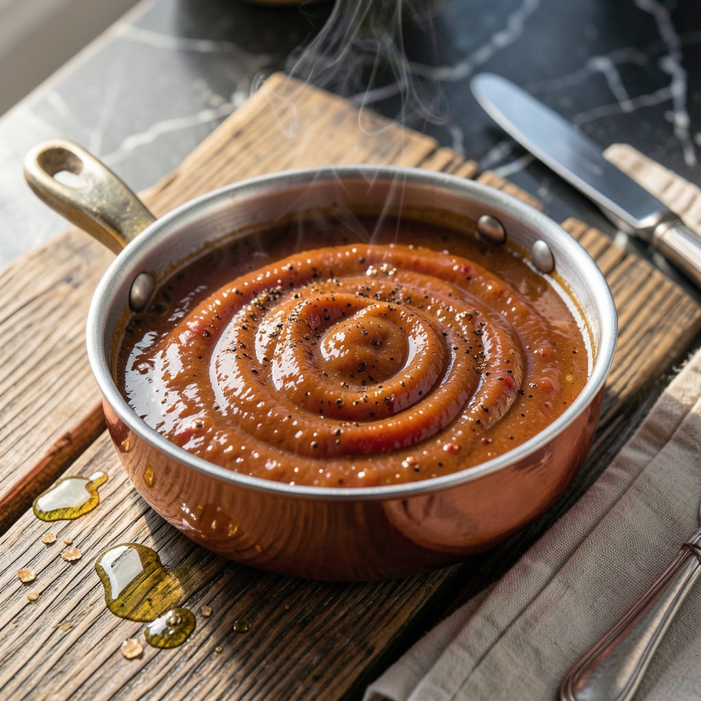Tomato Sauce Based BBQ Sauce Recipe: Bold Smoky Depth Without Molasses illustration with key details