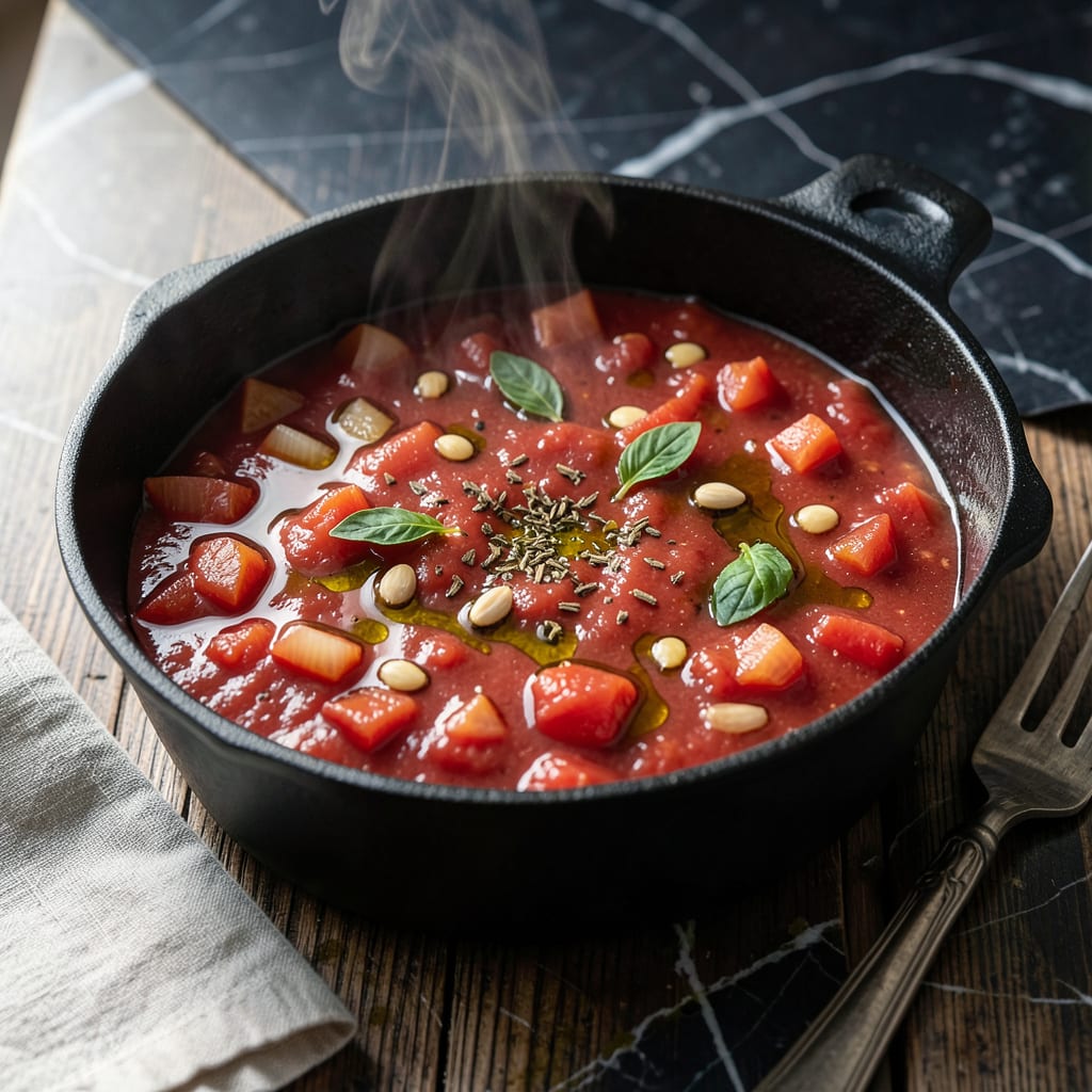 tomato sauce recipe diced tomatoes illustration with key details
