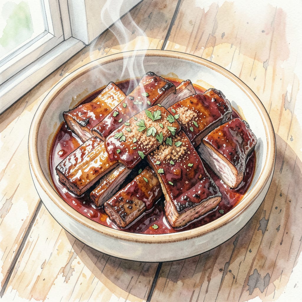 Tony Roma's Ribs BBQ Recipe: Fall Off The Bone Tender Perfection illustration with key details