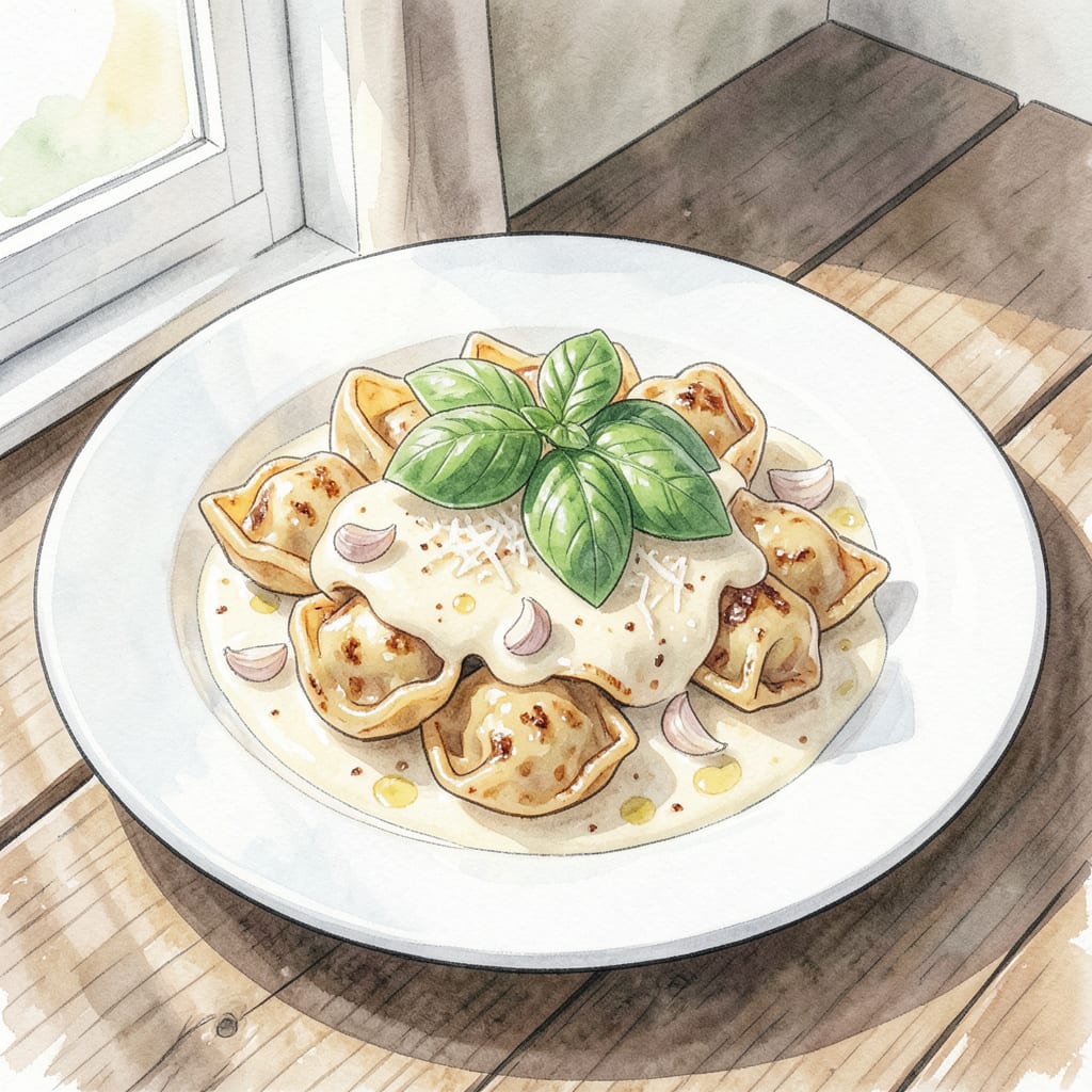 Comprehensive Tortellini Recipe: Creamy Cheese Filling and Savory Sauce visual reference