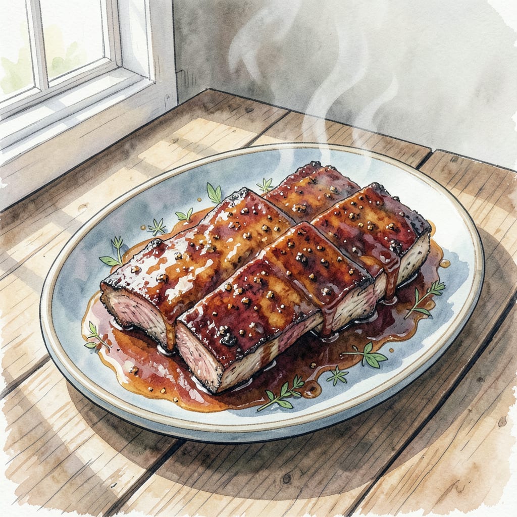 Traeger BBQ Ribs Recipes: Fall Off The Bone Tender Every Time illustration with key details