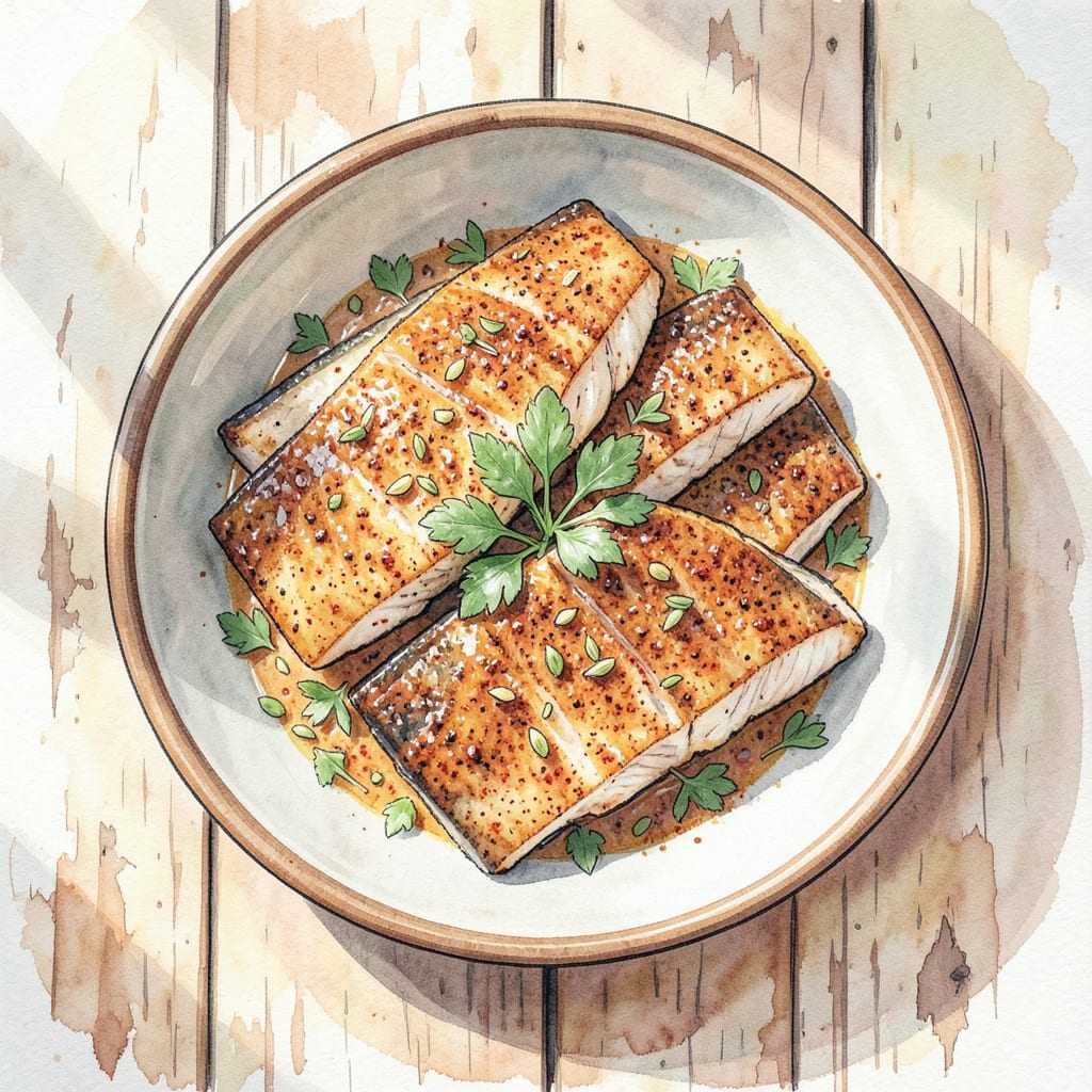Triggerfish Recipe: Pan Seared Perfection with Caribbean Flair illustration with key details