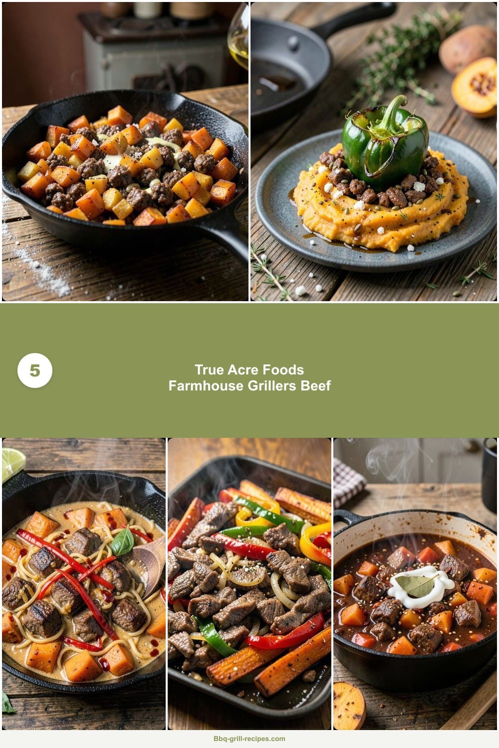 Complete true acre foods farmhouse grillers beef recipe with sweet potatoes overview image