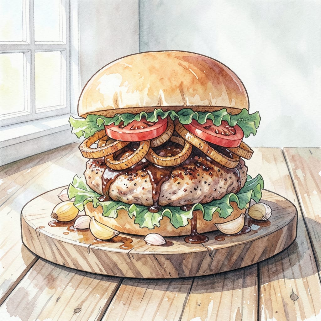 Complete Turkey Burger Oven Recipe: Juicy Patties With Caramelized Onions overview image
