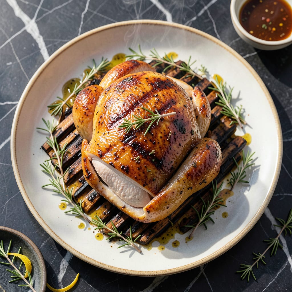 Visual representation of turkey on the grill recipe