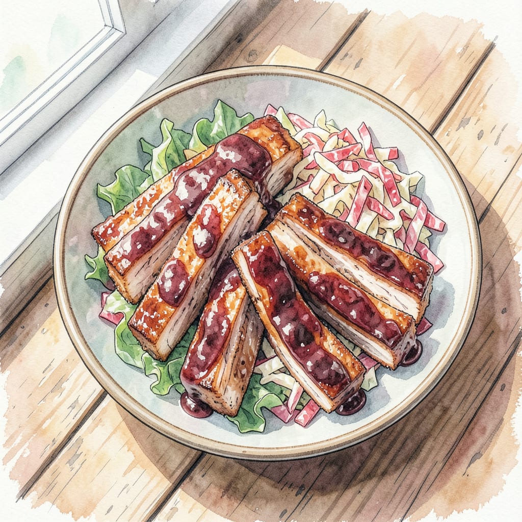 Vegan BBQ Ribs Recipe: Fall Off The Bone Tender Plant Based Delight example with annotations