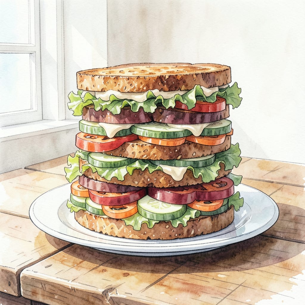 Vegetable Sandwich Recipe: Crunchy Layers of Freshness example with annotations