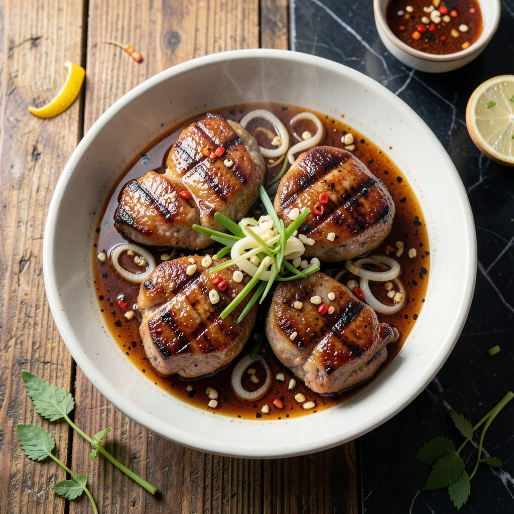 Comprehensive Vietnamese BBQ Pork Chop Recipe: Grilled Caramelized Sweetness visual reference