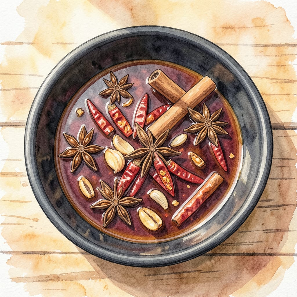 vietnamese chili oil recipe example with annotations