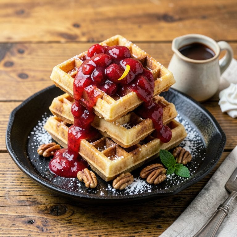 Complete Waffles Without Waffle Maker: Crispy Gridiron Magic on Your Stovetop overview image