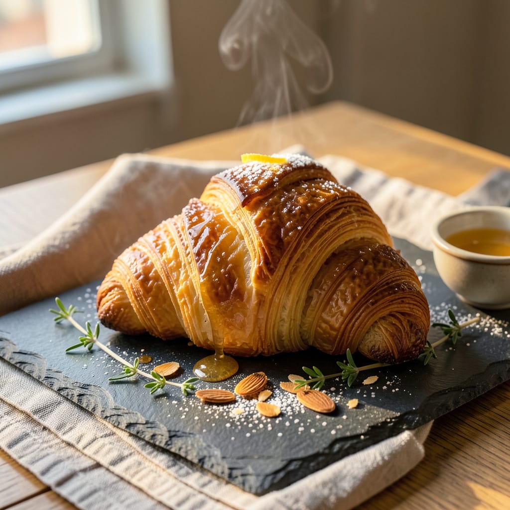 Warm Air Fryer Croissants: Buttery Layers in Minutes example with annotations