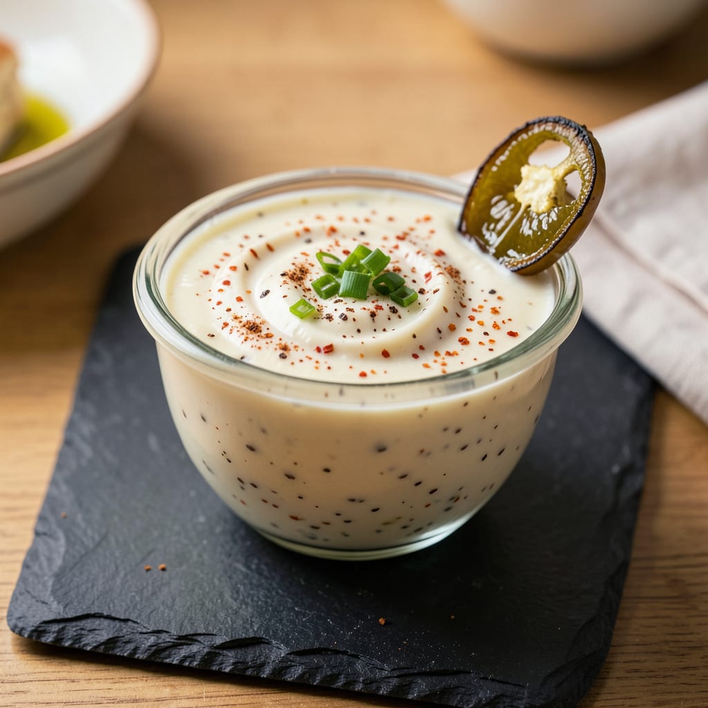 Whataburger Creamy Pepper Sauce Recipe: Copycat Version Made at Home illustration with key details