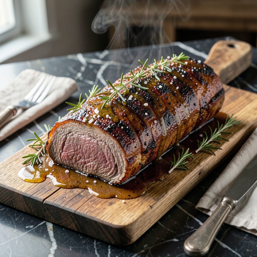 Whole Beef Tenderloin BBQ Recipe: Reverse Seared Succulence for Special Occasions example with annotations