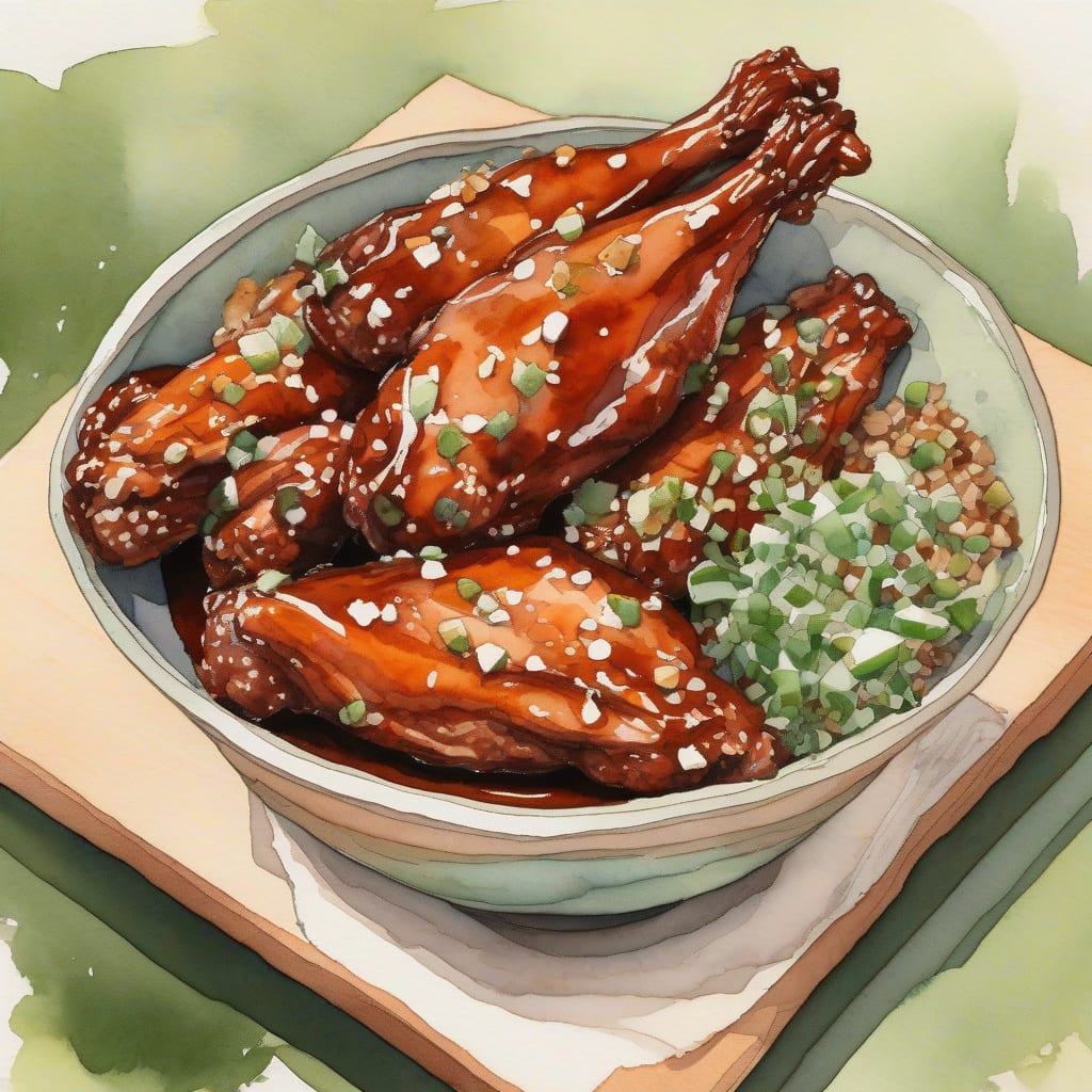 Wingstop Korean BBQ Wings Recipe: Spicy Sweet Crispiness example with annotations